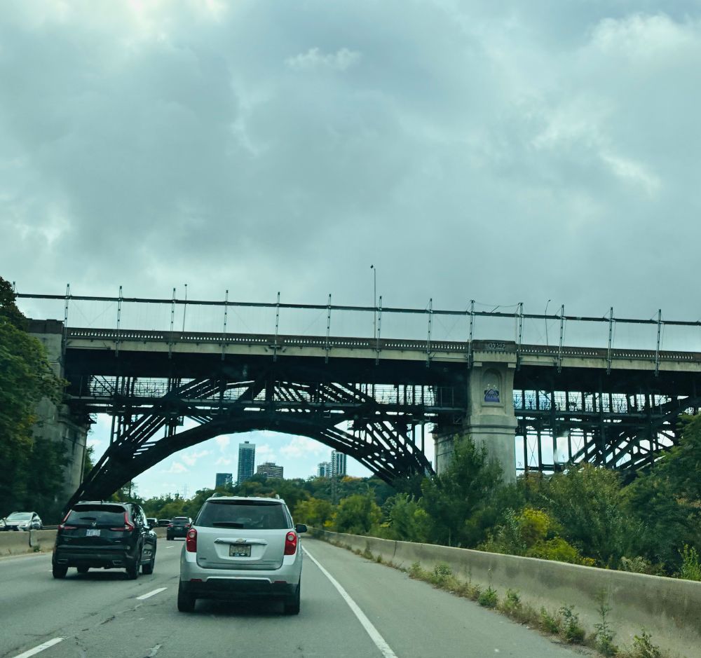 The Bloor Street Viaduct on a cloudy day 