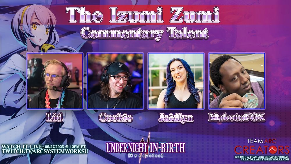 A commentary team graphic that includes Lid, Cookie, Jaidlyn, and Fox