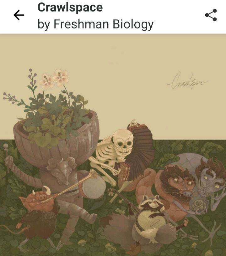 album cover for crawlspace by freshman biology 