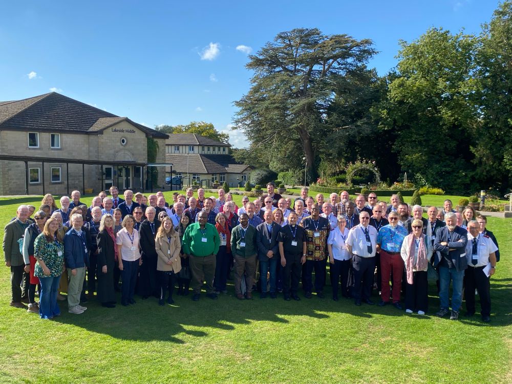 Around 100 local and regional #ChurchesTogether people photographed on the lawn at The Hayes, Conference Centre
