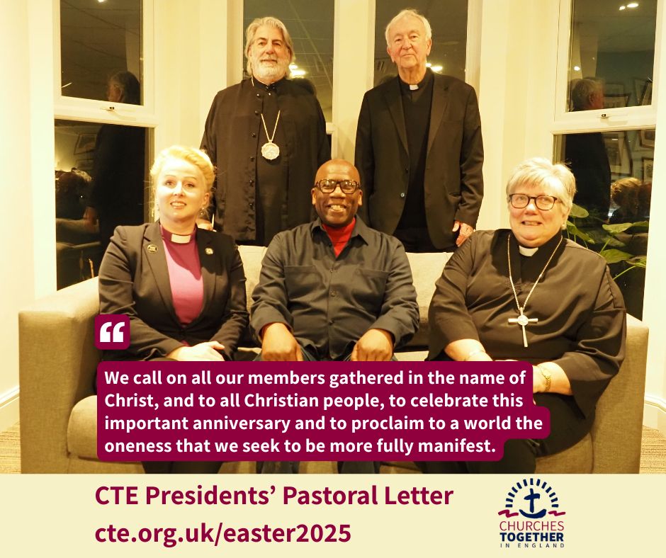 CTE Presidets from L to R Bishop Paulina Hławiczka-Trotman, His Eminence Archbishop Nikitas, Bishop Tedroy Powell, Cardinal Vincent Nichols, Rev Canon Helen Cameron