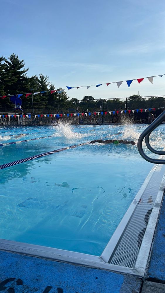A person successfully swimming the 50 meter butterfly. 