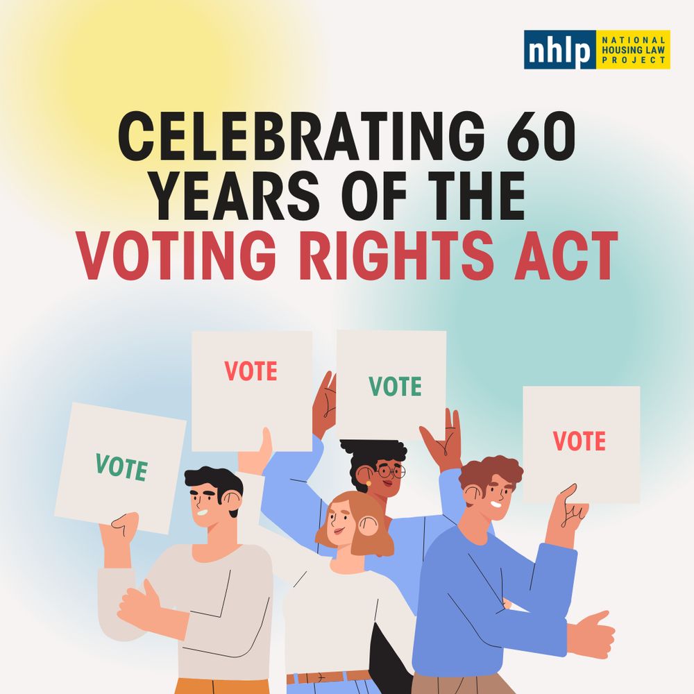 Graphic with text reading: Celebrating 60 years of the Voting Rights Act