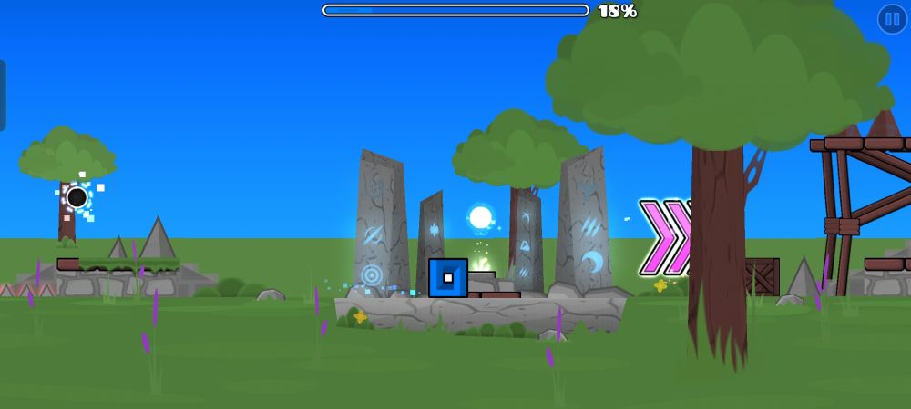 This is a progress of my geometry dash level "lucid"