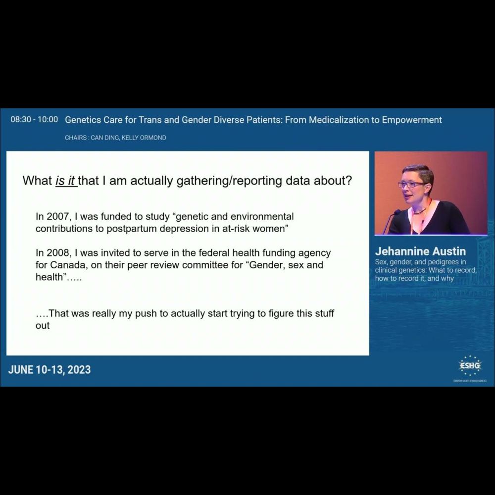 E11.1 - Sex, gender, and pedigrees in clinical genetics: What to record, how to record it, and why