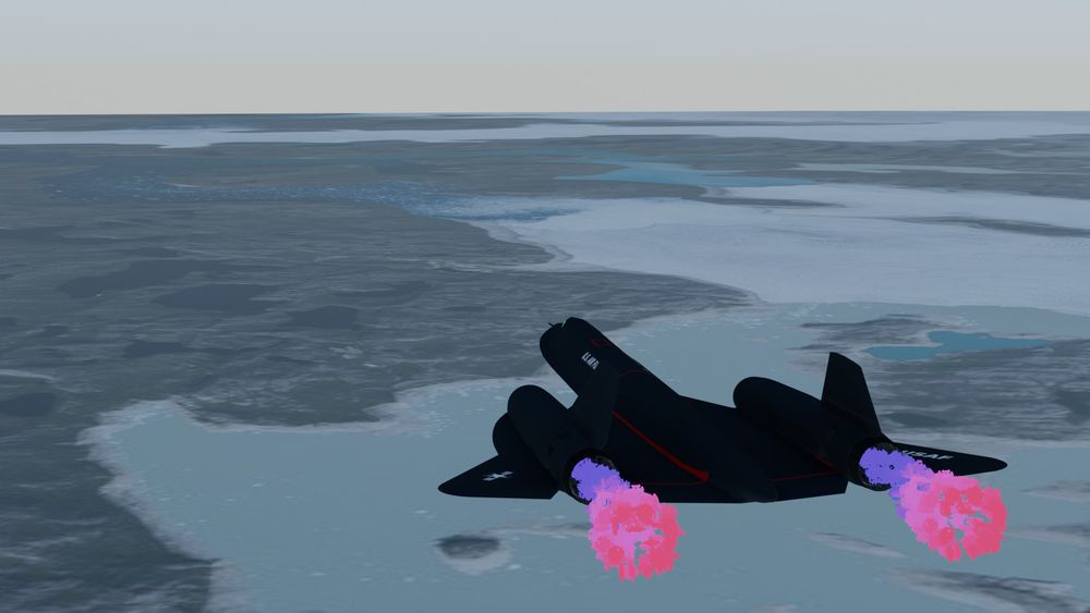 An SR-71 flying over Greenland