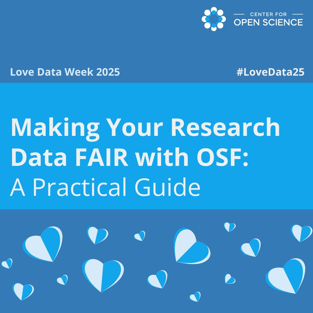 Making Your Research Data FAIR on OSF: A Practical Guide from the Center for Open Science