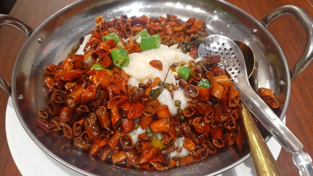 codfish seasoned with hot spicy oil