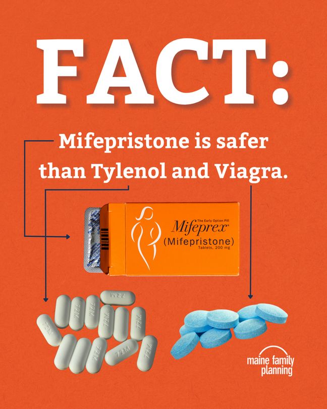 FACT: Mifepristone is safer than Tylenol and Viagra.