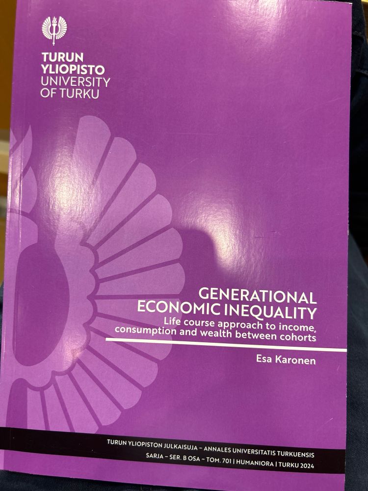 PhD thesis, Esa Karonen: ”Generational Economic Inequality”