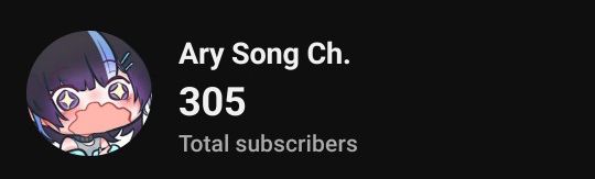 Screenshot of YouTube Analytics displaying 305 total subscribers.