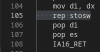 "rep stosw"