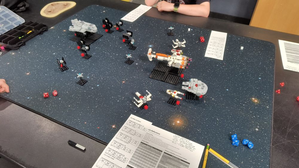 A game is Voidfighter using LEGO Star Wars ships