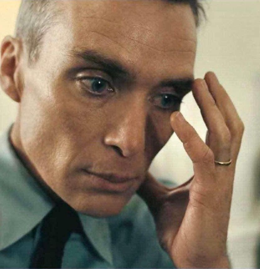 Cillian Murphy from the movie Oppenheimer losing his goddamed mind