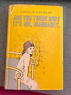 Slightly dendted/worn cover of the book Are You There God? It's Me, Margaret