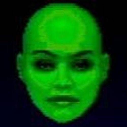The floating green head of Skylar, the condescending assistant from the Atari Jaguar game Cybermorph