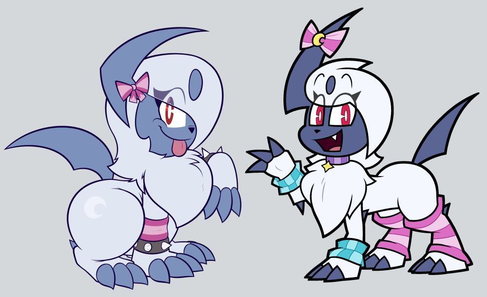 Dizzy the Absol's design from December 2022 to currently.