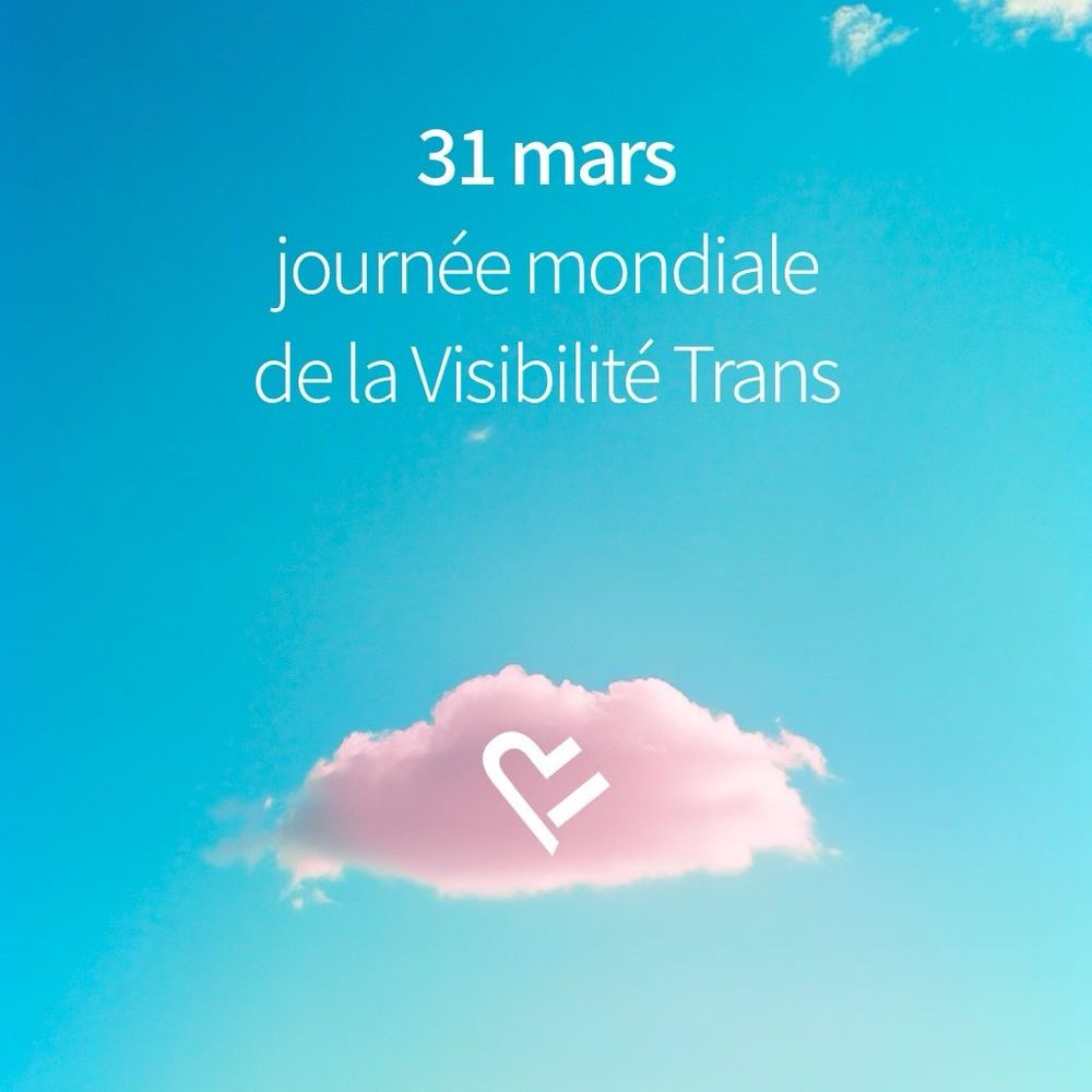 A pink cloud in a blue sky for International Transgender Day of Visibility 