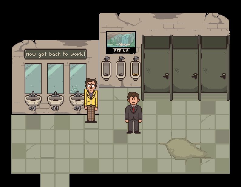A screenshot from my wip indie RPG, Larry.