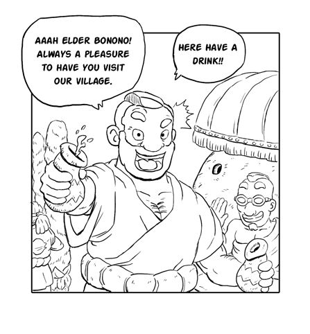 Chief Tongbo offering a drink