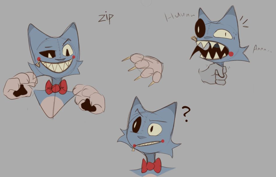 His name is Zip! Was originally going to be a lion/tiger but I chose to take the generic cat-like look instead for simplicity