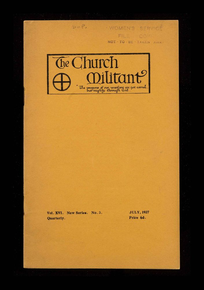 church militant journal front cover with title.