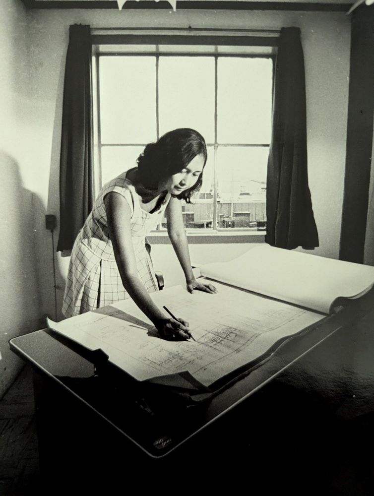 black white photo girl drawing on map Work projects in Indonesia, Records of the International Alliance of Women. LSE