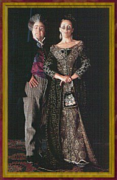 Dr and Irma Prunesquallor. In a slightly stiff formal pose.