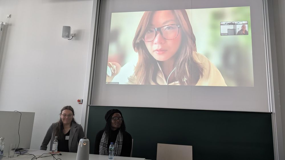 The 3 speakers during the Q and A session 