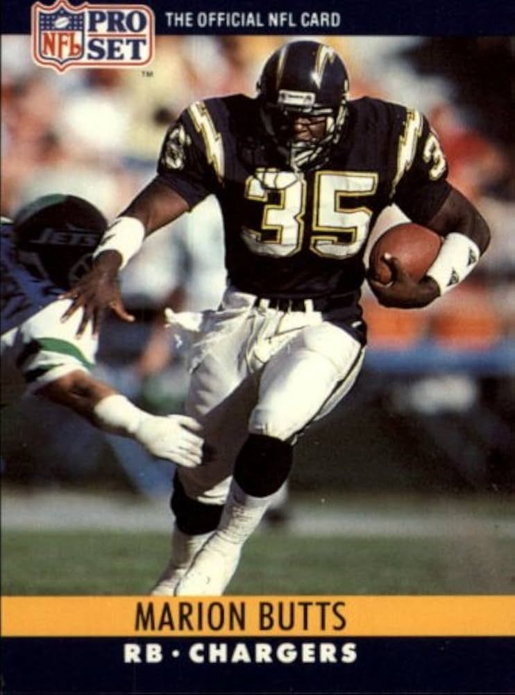 Football card of Marion Butts 