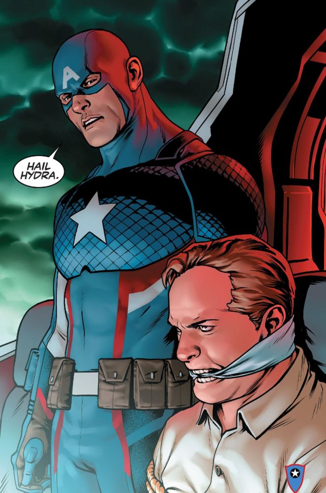 Meme de Capitaine America qui jure allégeance à son ennemi juré "Hail Hydra"
