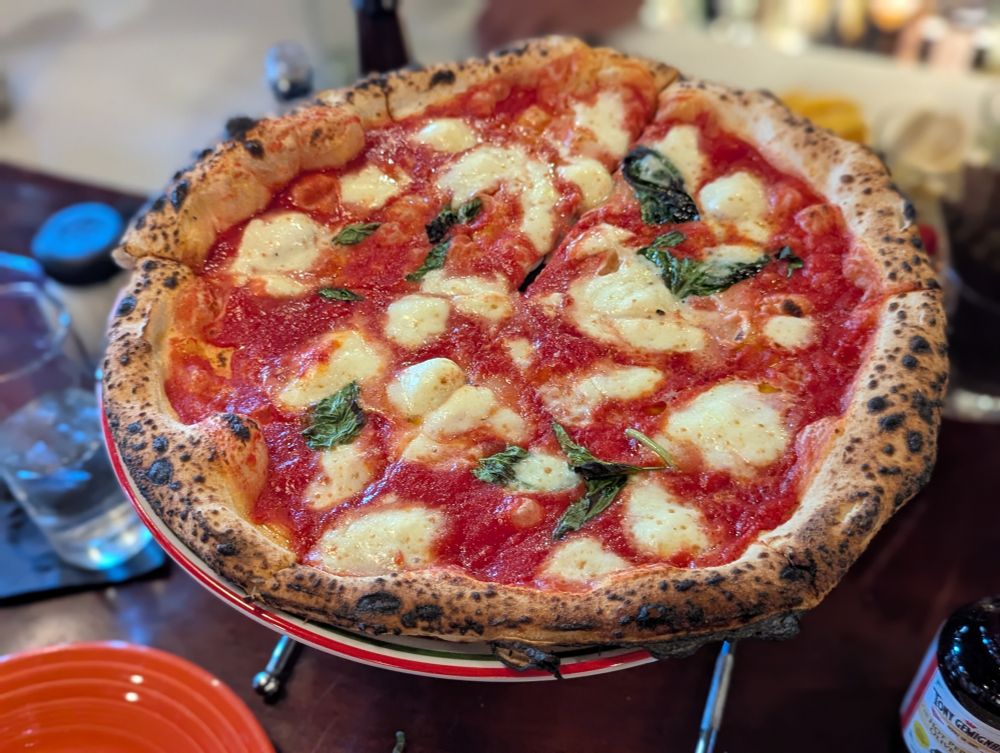 Napoletana style Margherita pizza from Tony's Pizza Napoletana in San Francisco