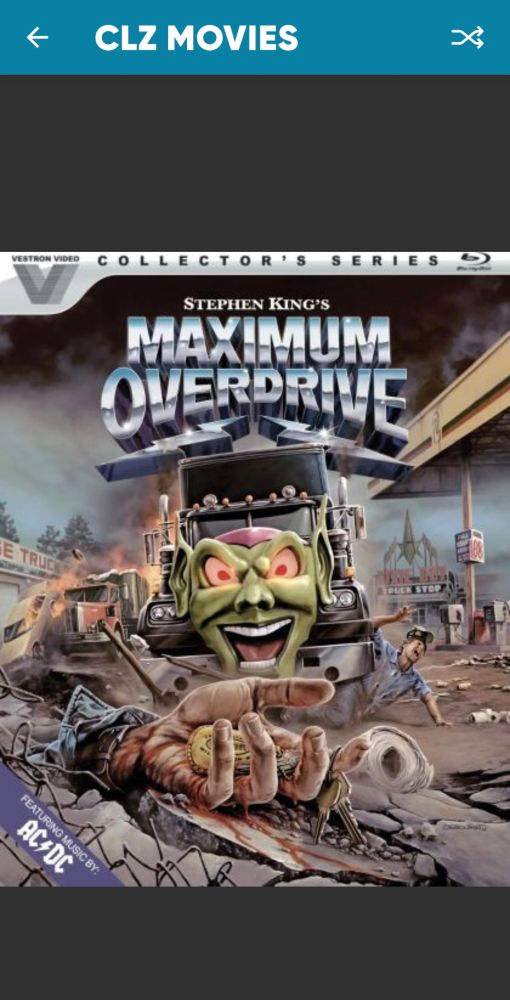 Blu-ray of Stephen King's Maximum Overdrive

A truck with the Green Goblin's head zooms toward a corpse's hand
