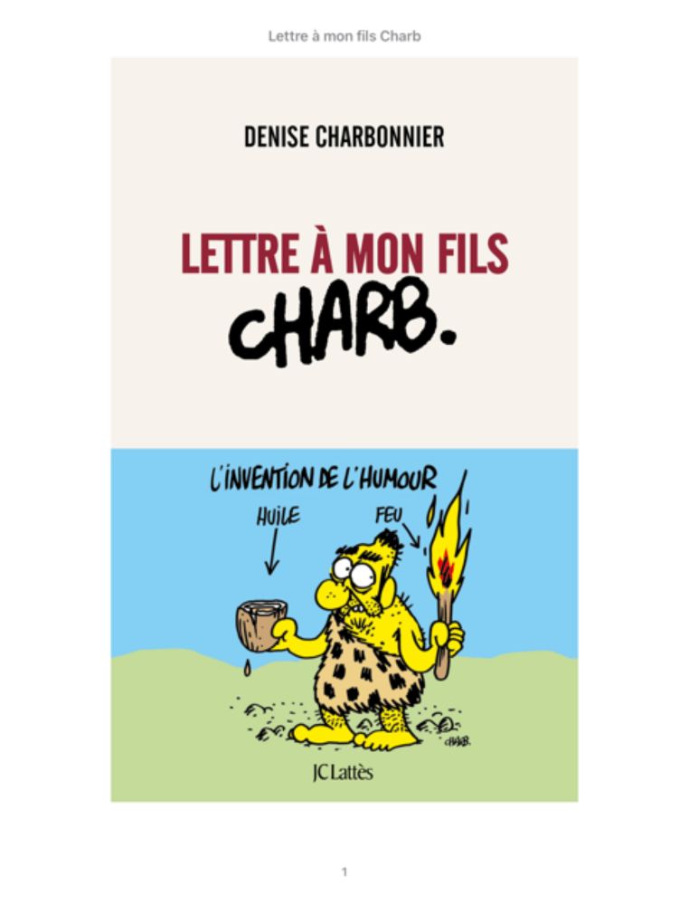 Lettre à mon fils, Charb