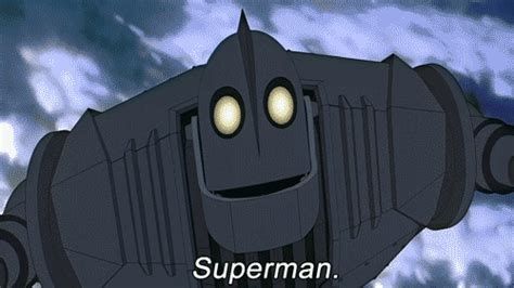 Screenshot of the "I am Superman" scene from "The Iron Giant"