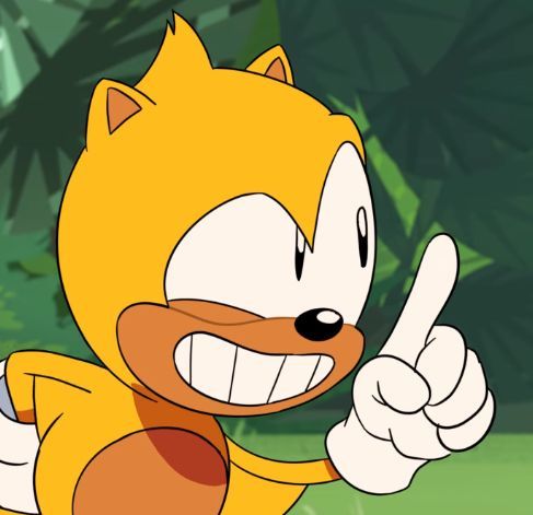 Ray the flying squirrel from Sonic Mania Adventures. He has a darker muzzle than most Sonic characters.