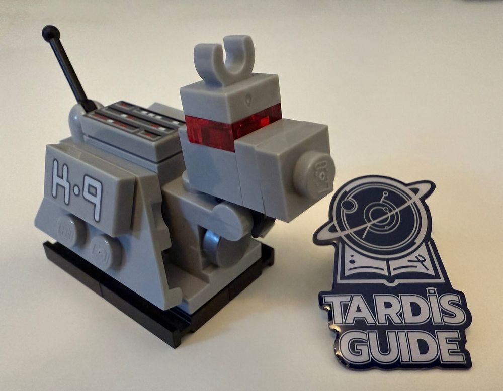 K9 LEGO and a pin badge