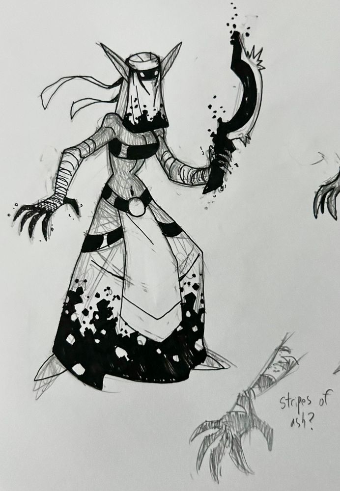 A sketch of an ash cult fanatic