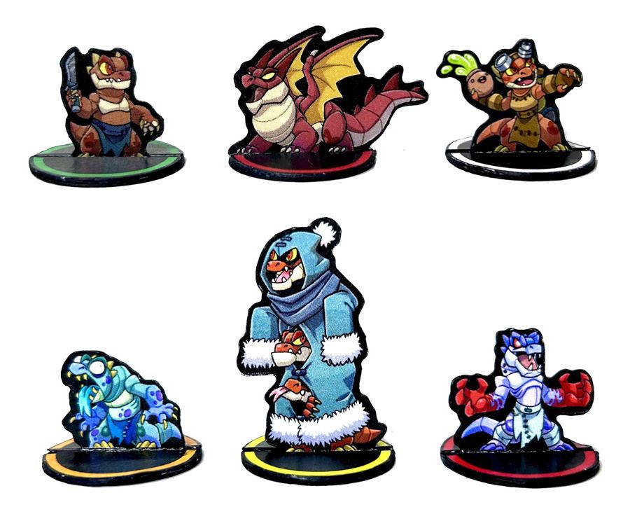 Paper minis of kobolds and a dragon wyrmling