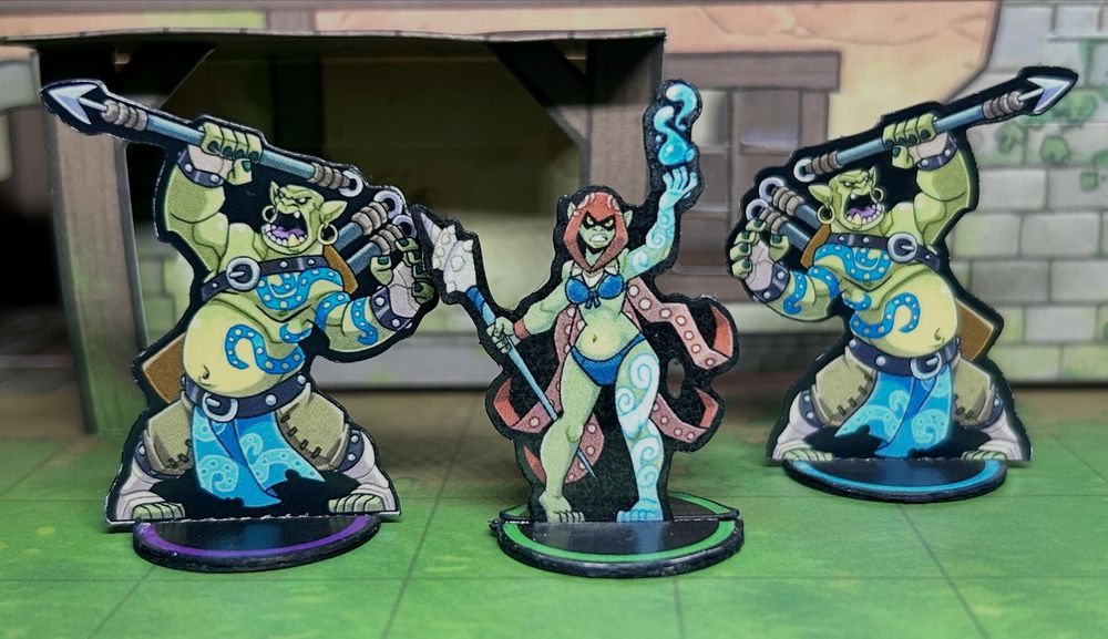 Orc pirate paper minis