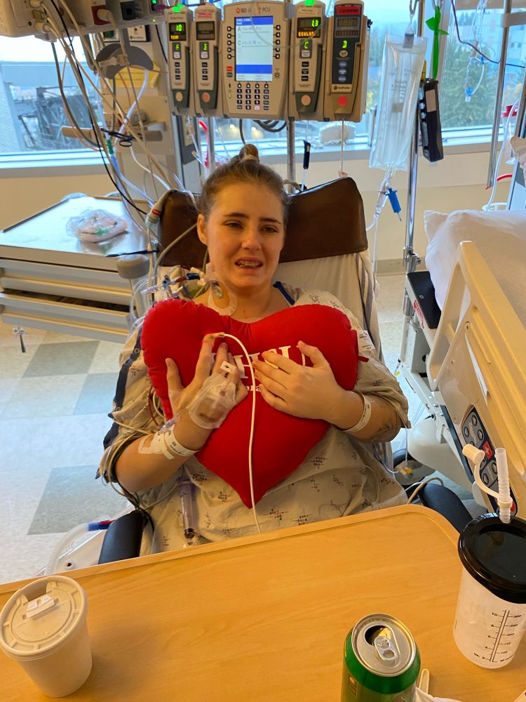 I was born with an interrupted aortic arch that collapsed when my PFO closed. I was also diagnosed at that time with an ASD and a VSD, as well as a bicuspid aortic valve. I had two follow up reconstructions on my ASD/VSD all done before 2003. 
I successfully welcomed a healthy baby in 2017.  This pregnancy started my interest, as well as my struggles with my own CHD. 
I began my journey through school in hopes to become an ACHD P.A.. My journey was put on pause November 2023 to have my second aortic reconstruction with the placement of an artificial heart valve. A routine surgery on a complex congenital heart patient such as myself rarely goes routinely. I was on ECMO for 237mins while my surgical team unveiled a plethora of unidentified issues within my aorta as well as other areas of my complex heart. They successfully moved my coronary arteries, proceeded with the Bentall and placed a 25mm Edwards LifeSciences valve.
Three months post op I developed Infective Endocarditis in my tissue valve. 3mm of growth on my leaflets. This is started my journey into Infectious Disease! 🦠 