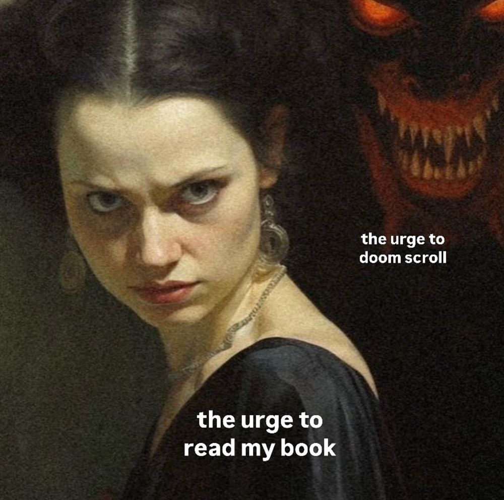 the urge to doom scroll the urge to read my book