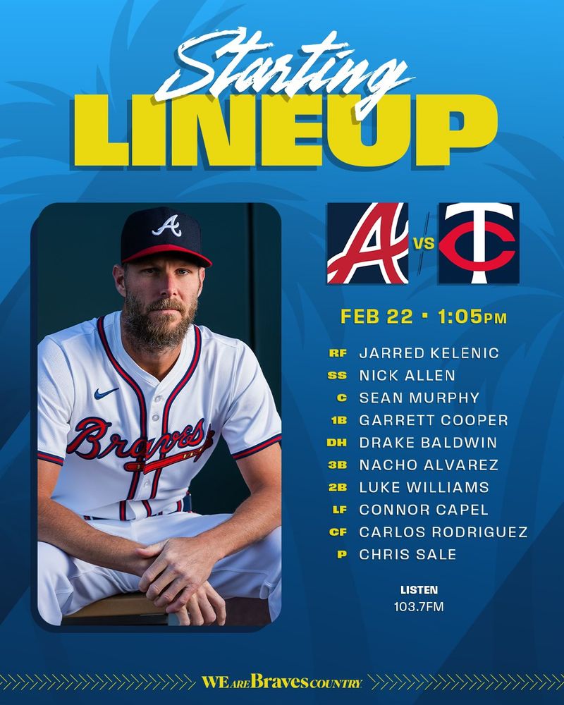 Today is the day! The Atlanta Braves take on the Minnesota Twins in their first spring training game of 2025!