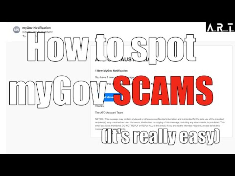 How To Tell If A MyGov Email or SMS is a Scam (It's REALLY easy...)