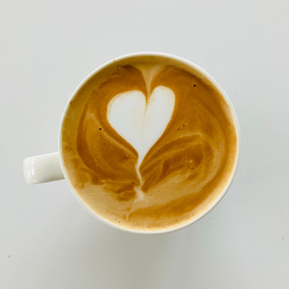 A latté heart