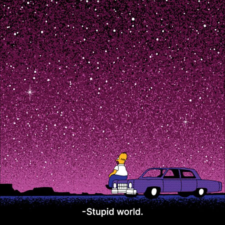 Homer Simpson thinks it's a stupid world, and he's absolutely correct for once.