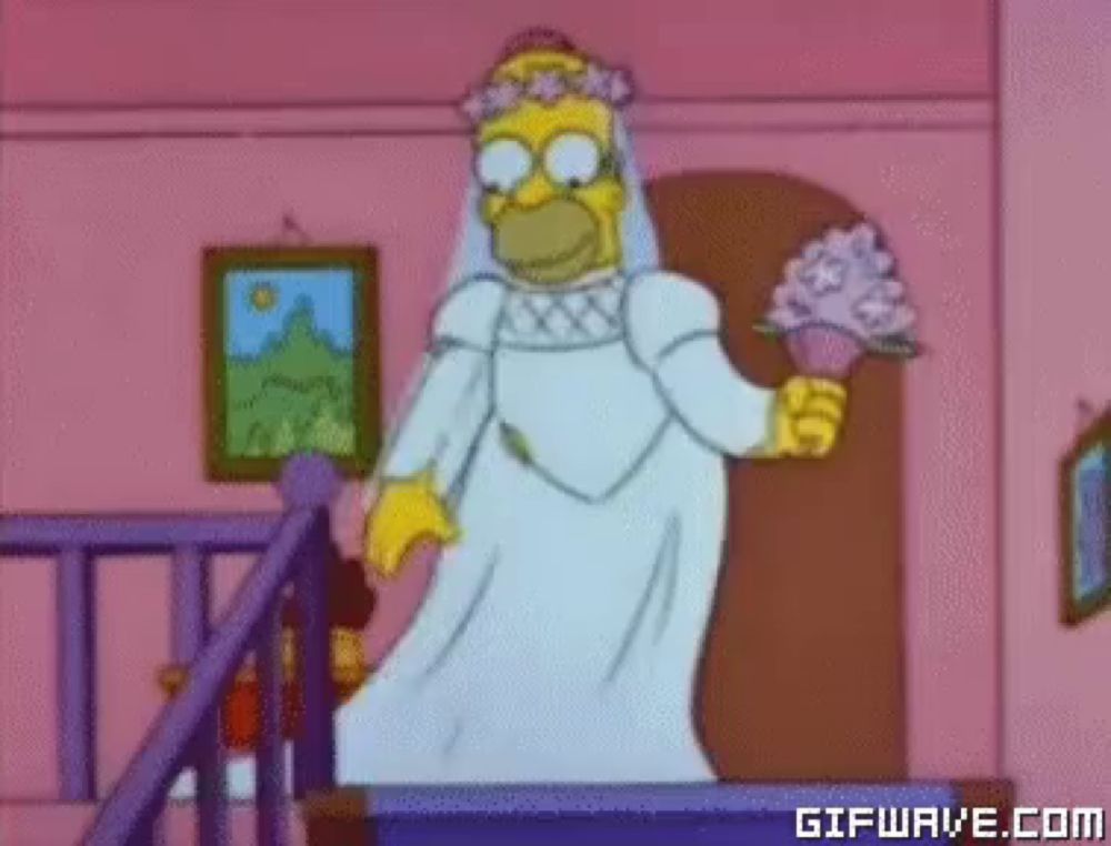 Homer'S Wedding Dress GIF