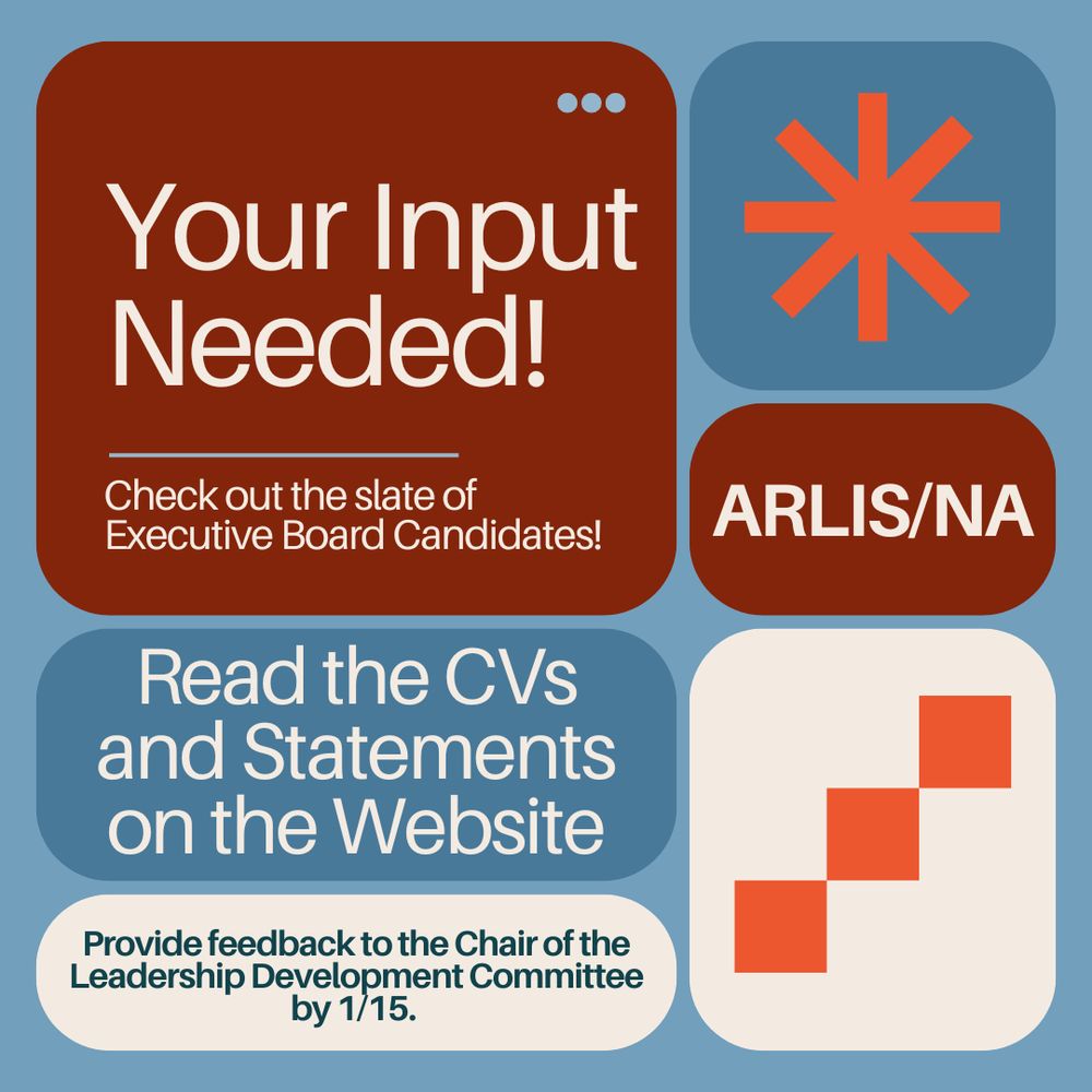 Your Input Needed! Check out the slate of Executive Board Candidates!
Read the CVs and Statements on the Website
Provide feedback to the Chair of the Leadership Development Committee by 1/15.