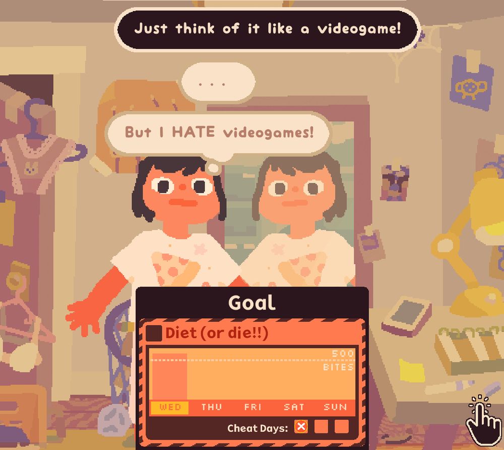 a screenshot from Consume Me where protagonist Jenny expresses a distaste for videogames 