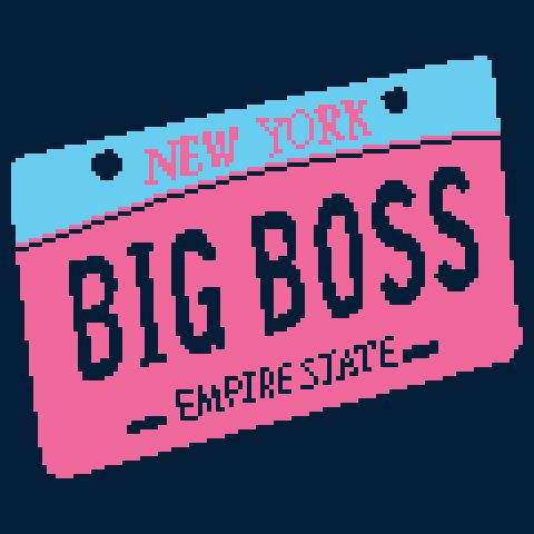 why draw this van? well as you can see from this enhanced pixel art view of the license plate, the license number is “BIG BOSS” indicating the owner is either a large employer or worse, a “gamer” 